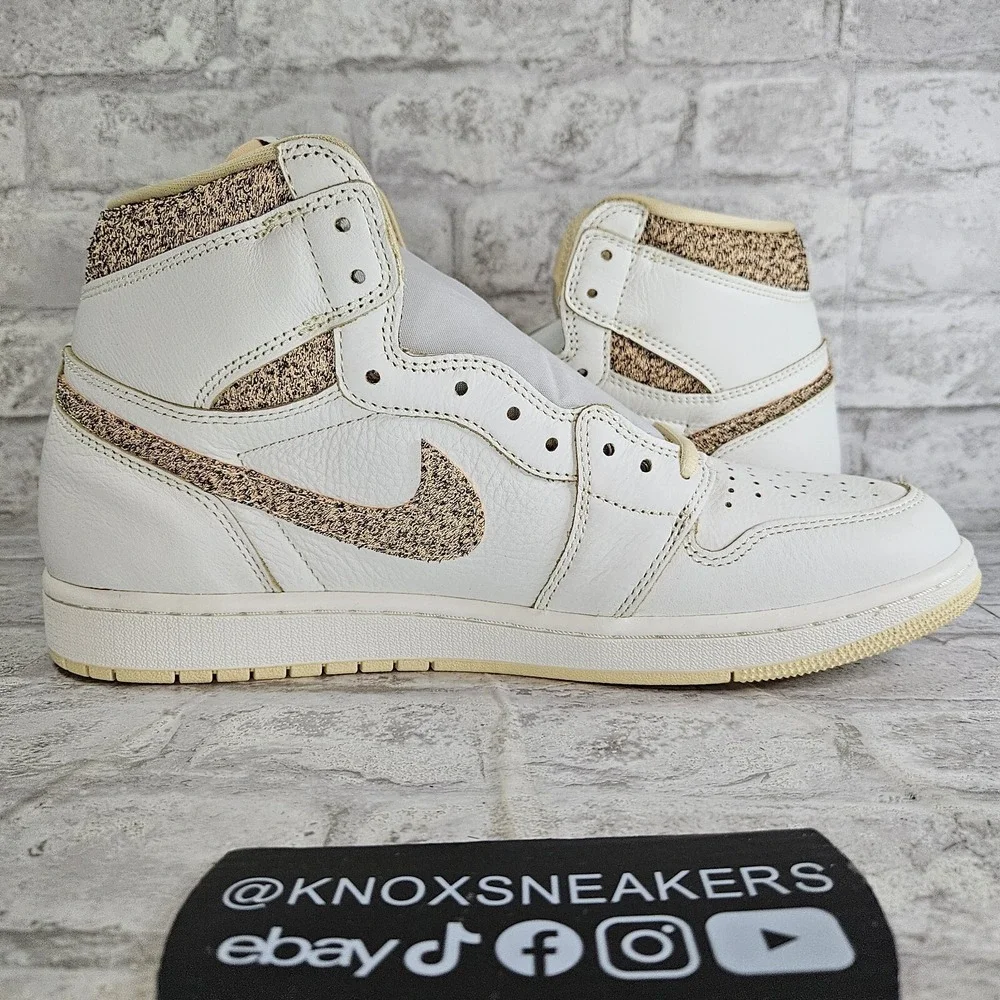 Nike Air Jordan 1 Retro Hi OG Craft Sail Vanilla FD8631-100 Mens Size 11.5